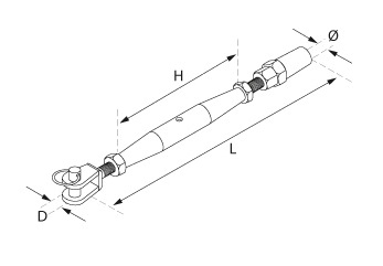 Wire Tensioner with jaw - Model 6000 CAD Drawing